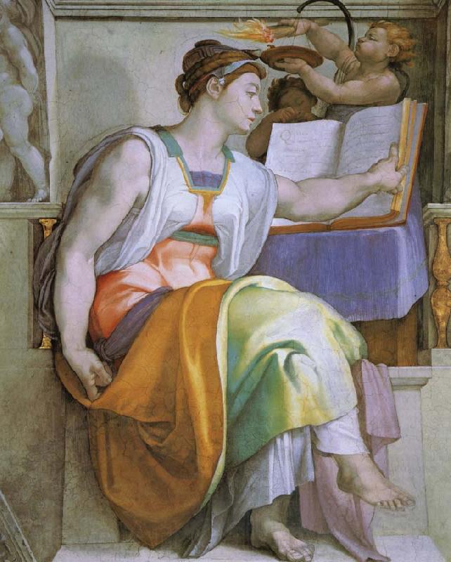 Michelangelo Buonarroti Erythraeische sibille Spain oil painting art